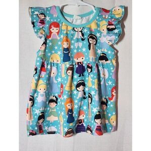 Disney Princess Toddler‎ Tshirt Casual Dress, Purple with Character Print 3T